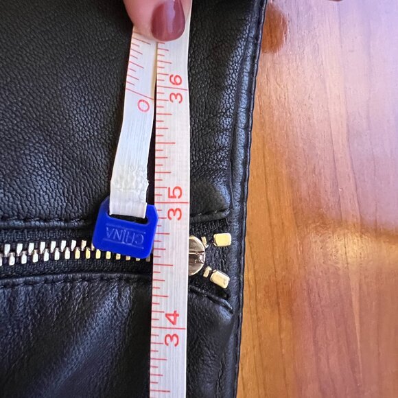 Ted Baker 100% Leather A-Line Mini Skirt - Size 10 - Picture 8 of 8